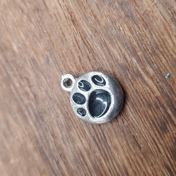 Sterling dog paw pawprint pendant‎ charm - Picture 1 of 1
